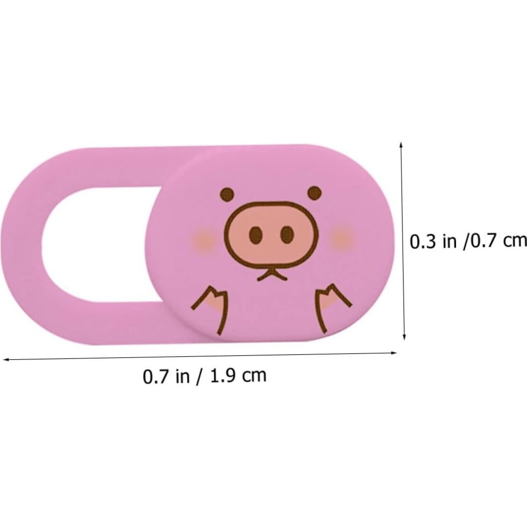 3Pcs Cute Pig Webcam Slide Privacy Protection Cover for Laptops and Desktops Cartoon Shield for Enhanced Security