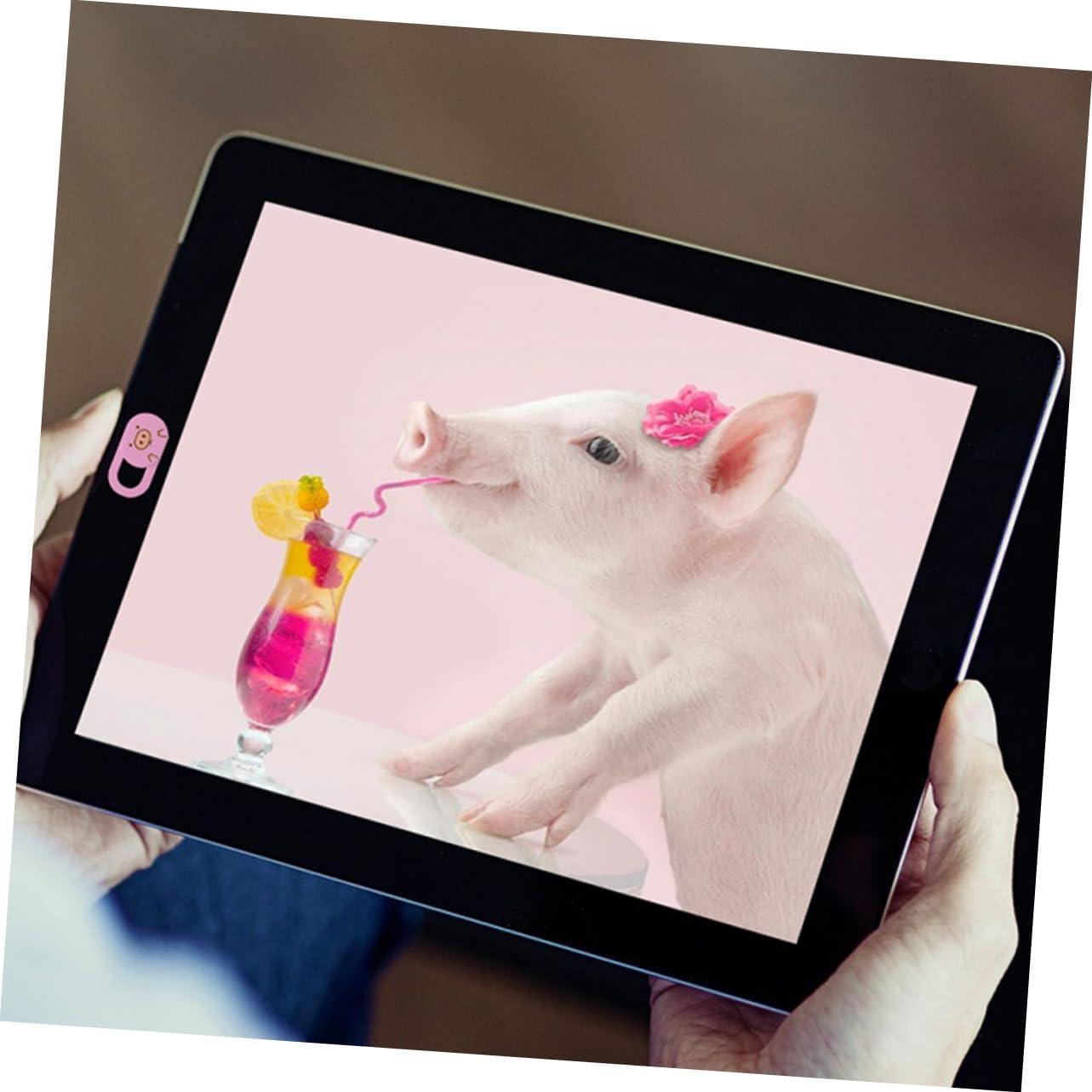 3Pcs Cute Pig Webcam Slide Privacy Protection Cover for Laptops and Desktops Cartoon Shield for Enhanced Security