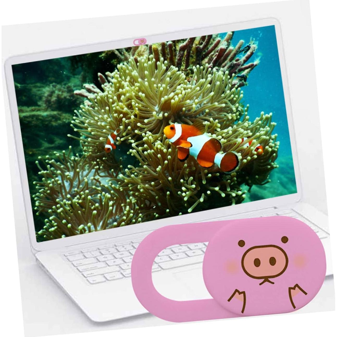 3Pcs Cute Pig Webcam Slide Privacy Protection Cover for Laptops and Desktops Cartoon Shield for Enhanced Security