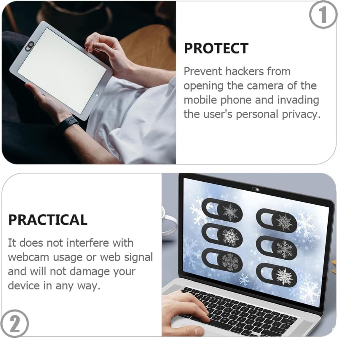 Cubierta de Webcam Deslizante Uonlytech - 6 Piezas, Protección Privacidad