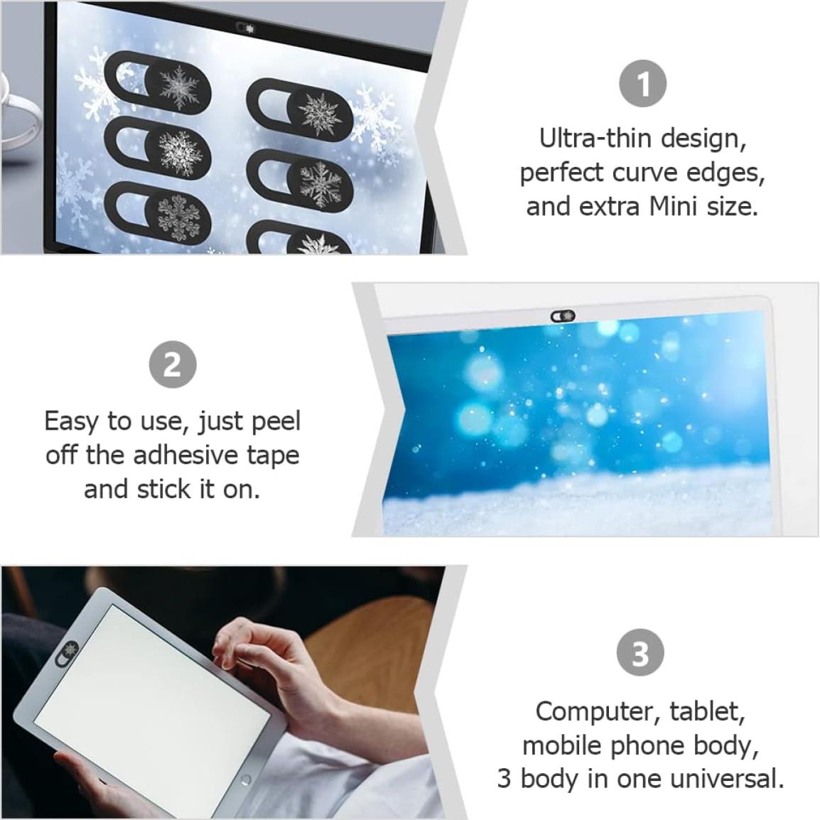 Cubierta de Webcam Deslizante Uonlytech - 6 Piezas, Protección Privacidad