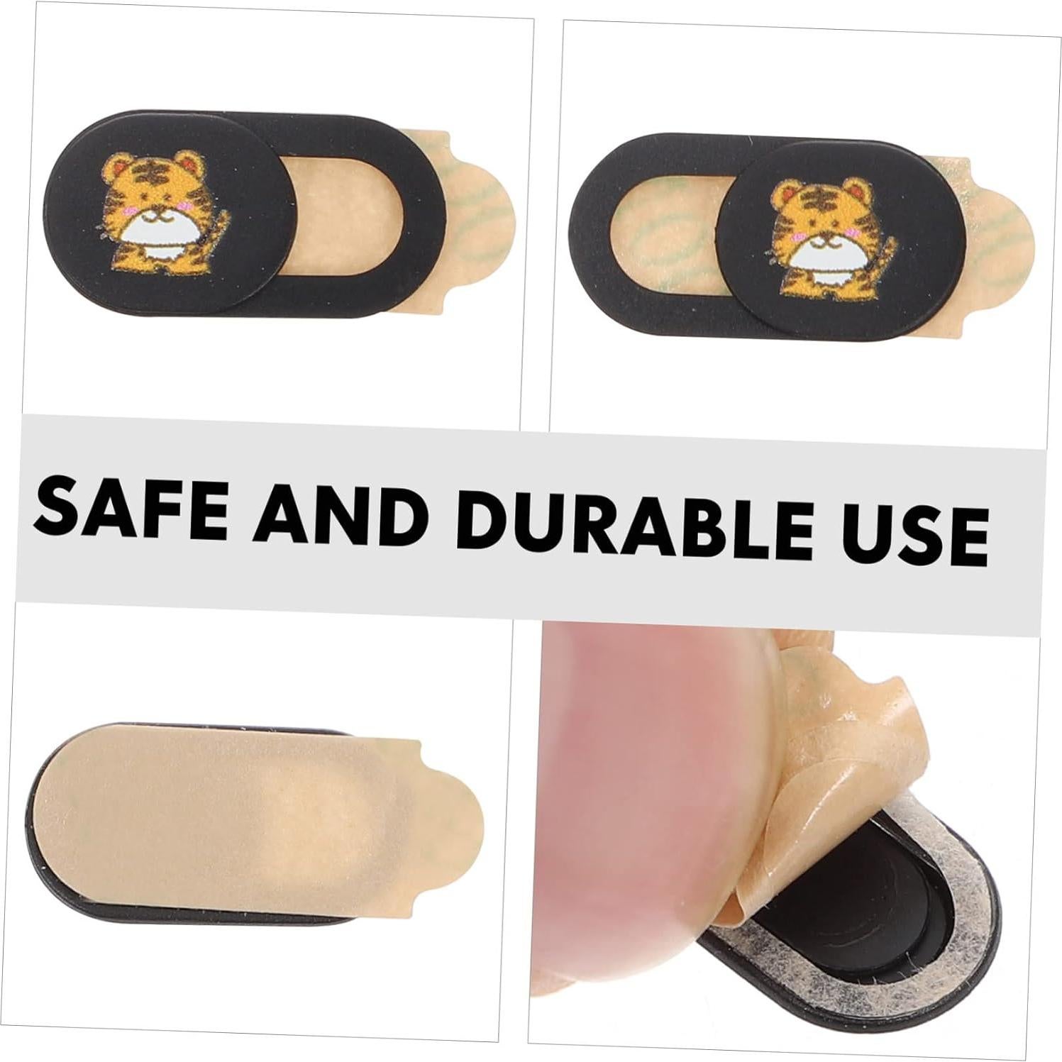 6pcs Year of The Tiger Protection Cover Computer Laptop Camera Protector Tablet Laptop Sliding Cam Blocker Web Camera Caps Hoods Webcam Lens Caps Hood Protectors Flat
