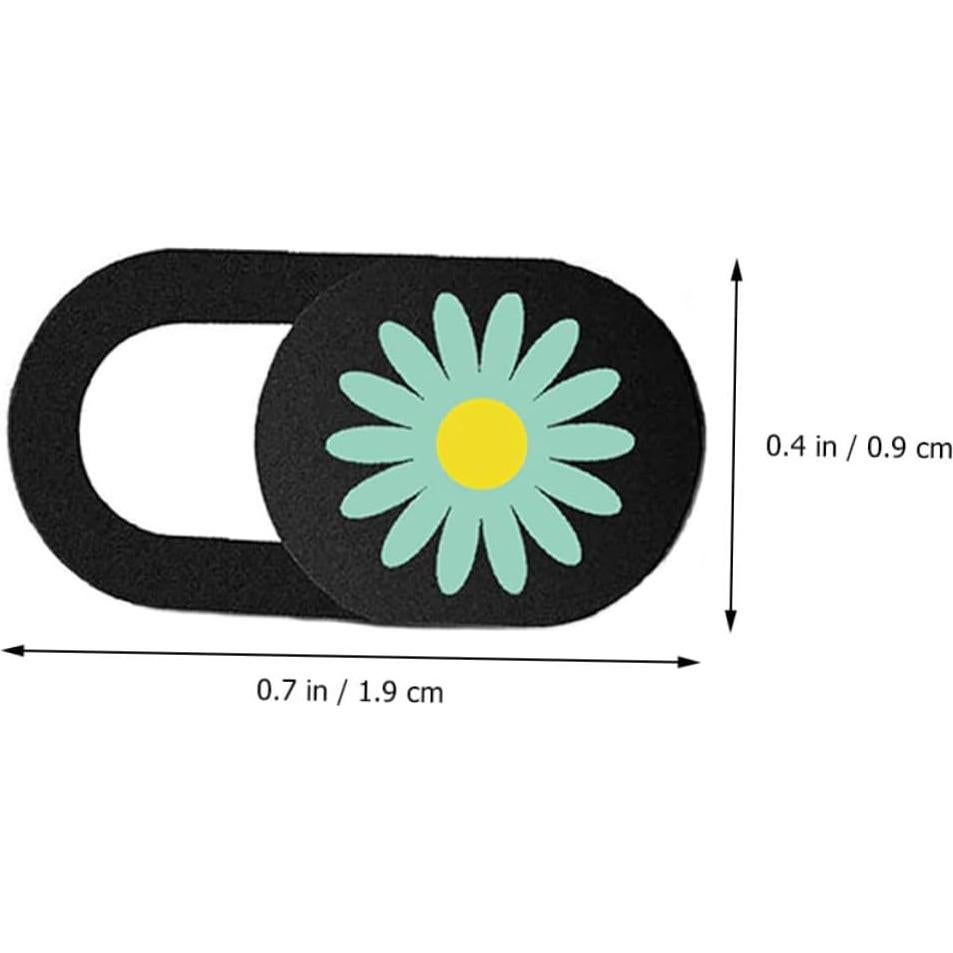 Housoutil 4pcs Daisy Pattern Webcam Cover Slide Ultra Thin Privacy Protect Cover for Laptop Tablet Anti-Peeping Camera Shield High-Strength Easy Application Removal