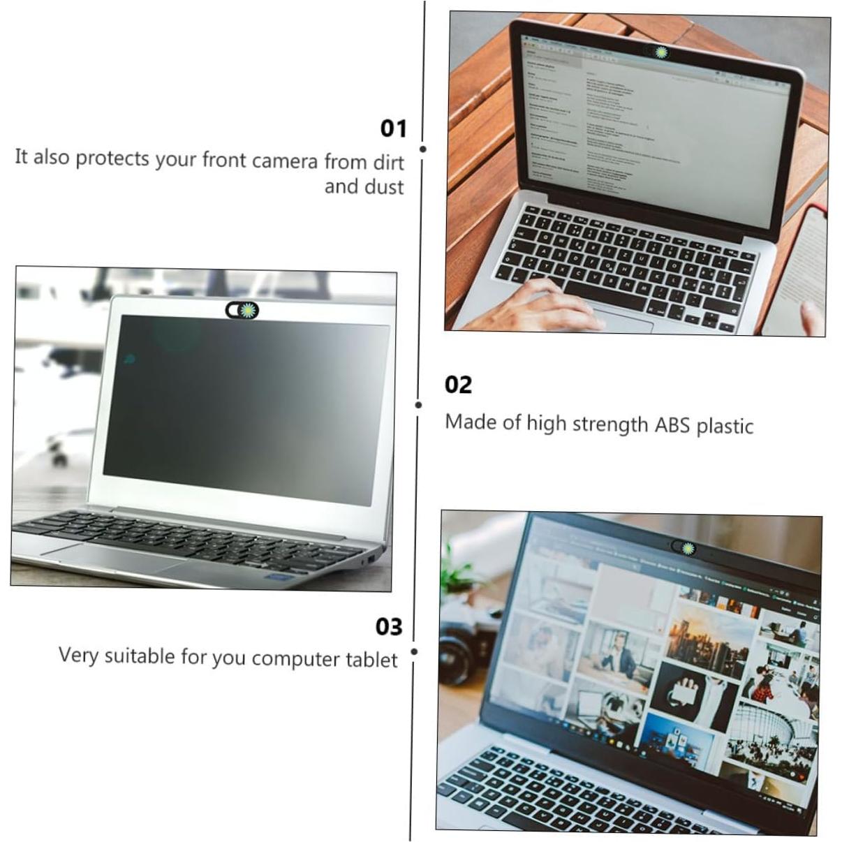 Housoutil 4pcs Daisy Pattern Webcam Cover Slide Ultra Thin Privacy Protect Cover for Laptop Tablet Anti-Peeping Camera Shield High-Strength Easy Application Removal