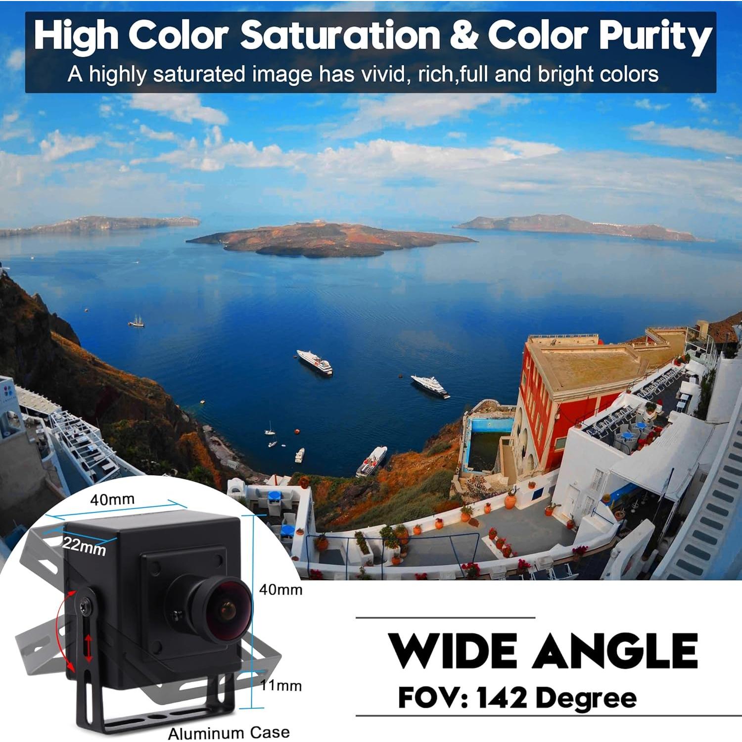 Cámara Web USB SVPRO 5MP HD Lente Ojo de Pez 170°