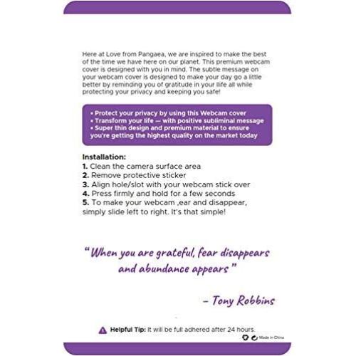 Cubierta de Webcam LoveFromPangaea - 3 Piezas, Protección Privacidad