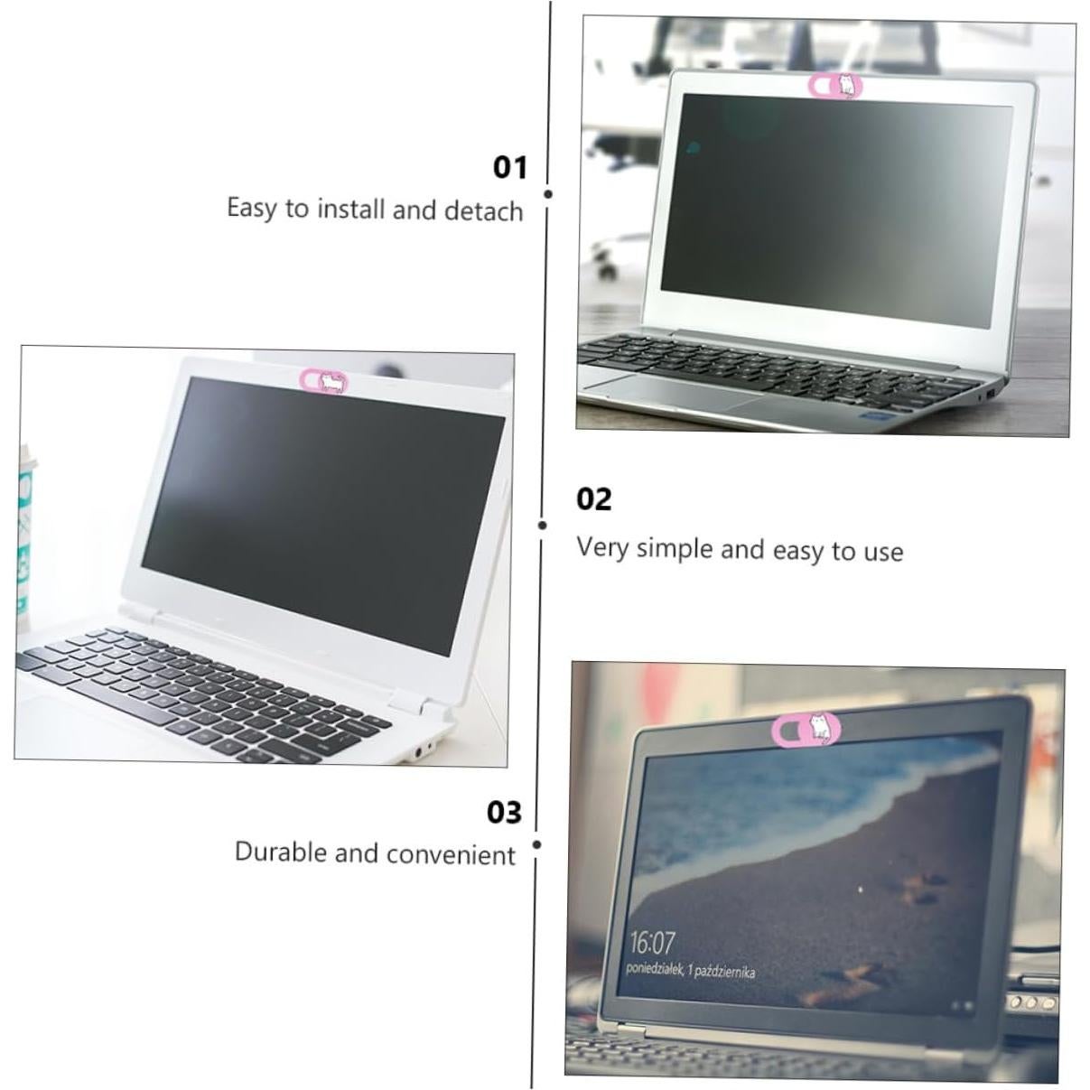 Cubierta de Cámara Happyyami 2 Piezas Rosa Deslizante Privacidad