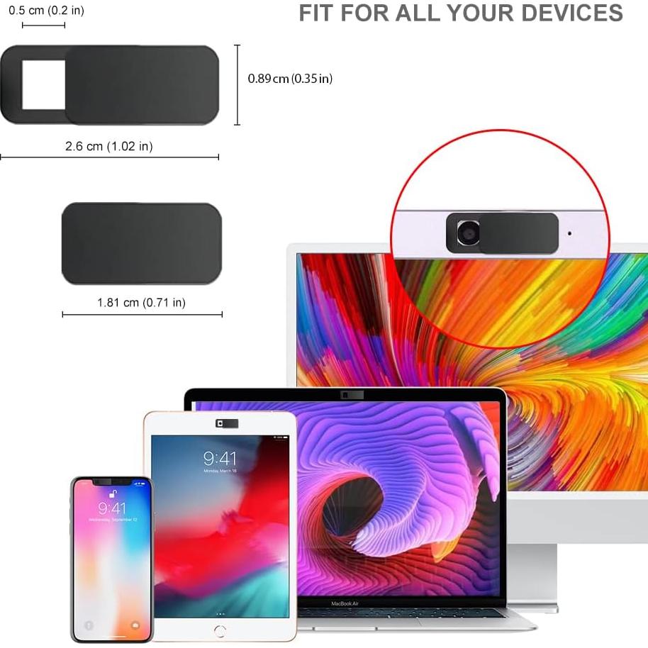 Cubiertas de Privacidad para Webcam WIRESTER - Juego de 3