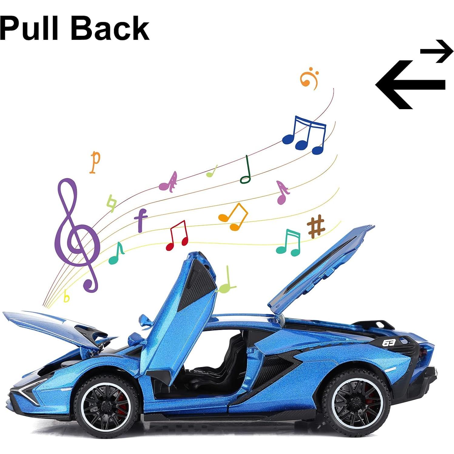 Coche de Juguete Metal Diecast Sasbsc Sian 1/32 Luz y Sonido