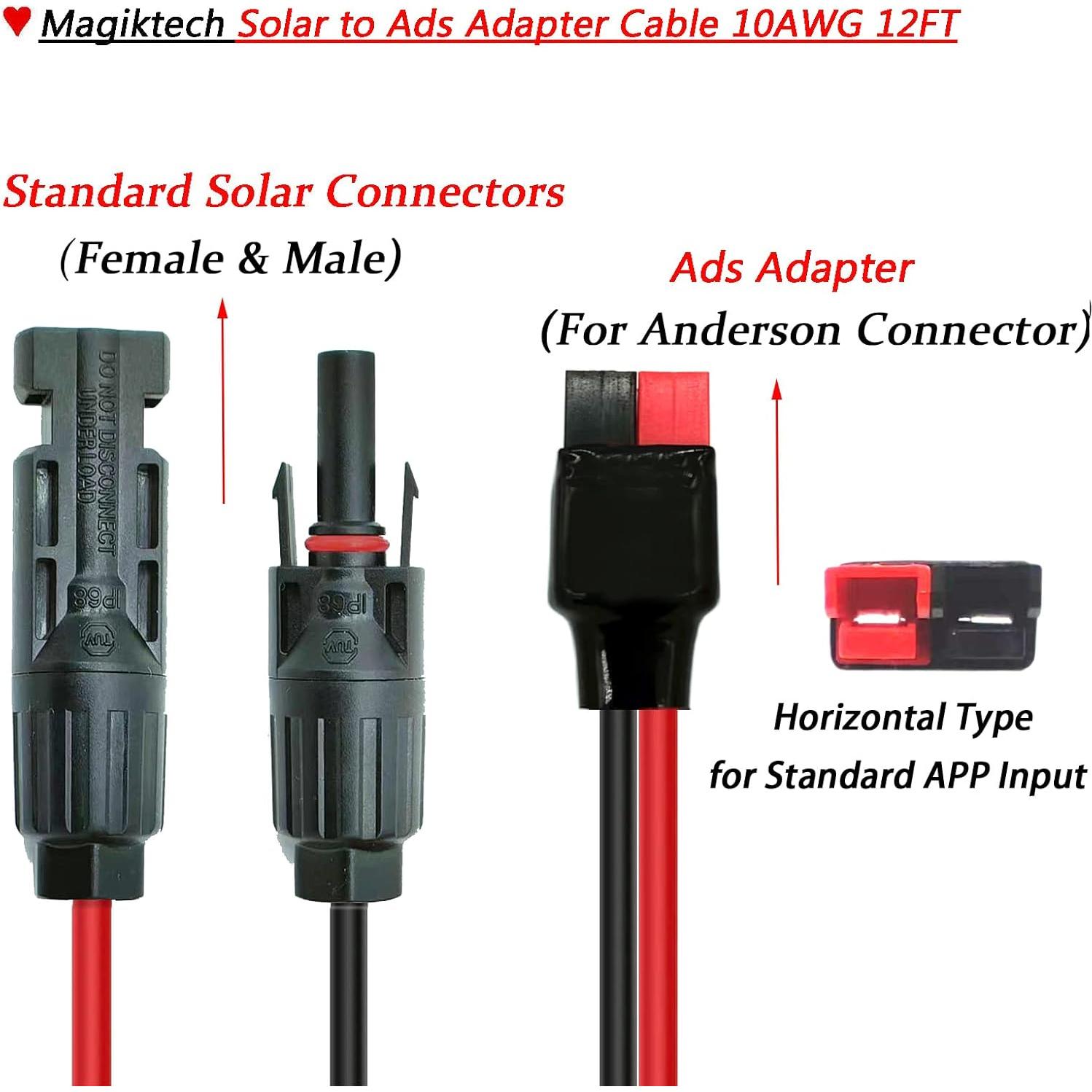 Kit de Panel Solar Magiktech 10AWG 3,66m Carga Solar