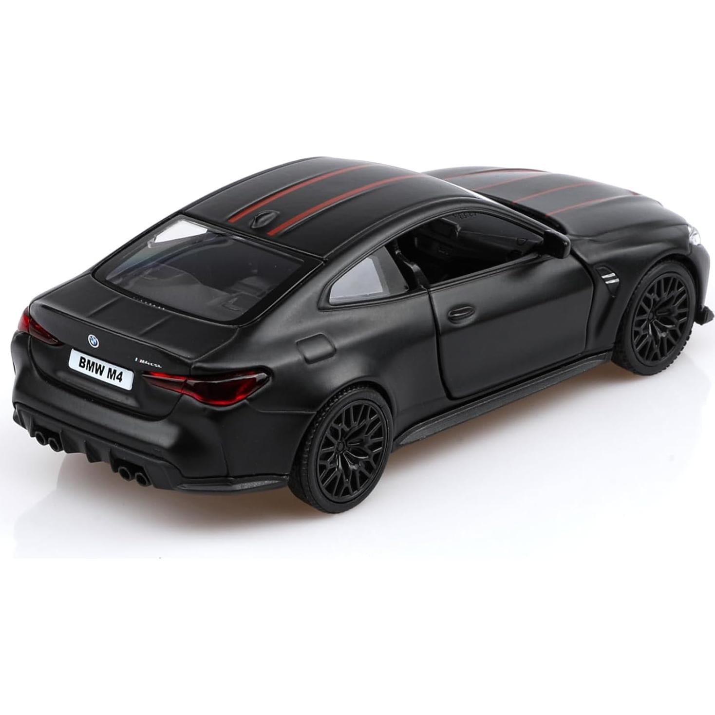 Coche de metal fundido BMW M4 escala 1/36 retroceso negro