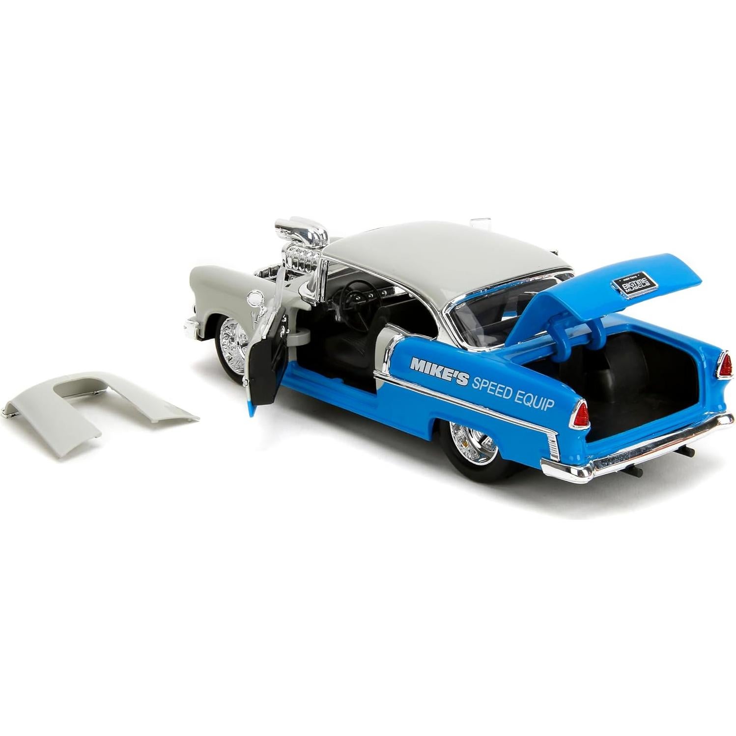 Coche Die-Cast 1:24 Jada Toys Chevrolet Bel-Air 1955 Gris/Azul