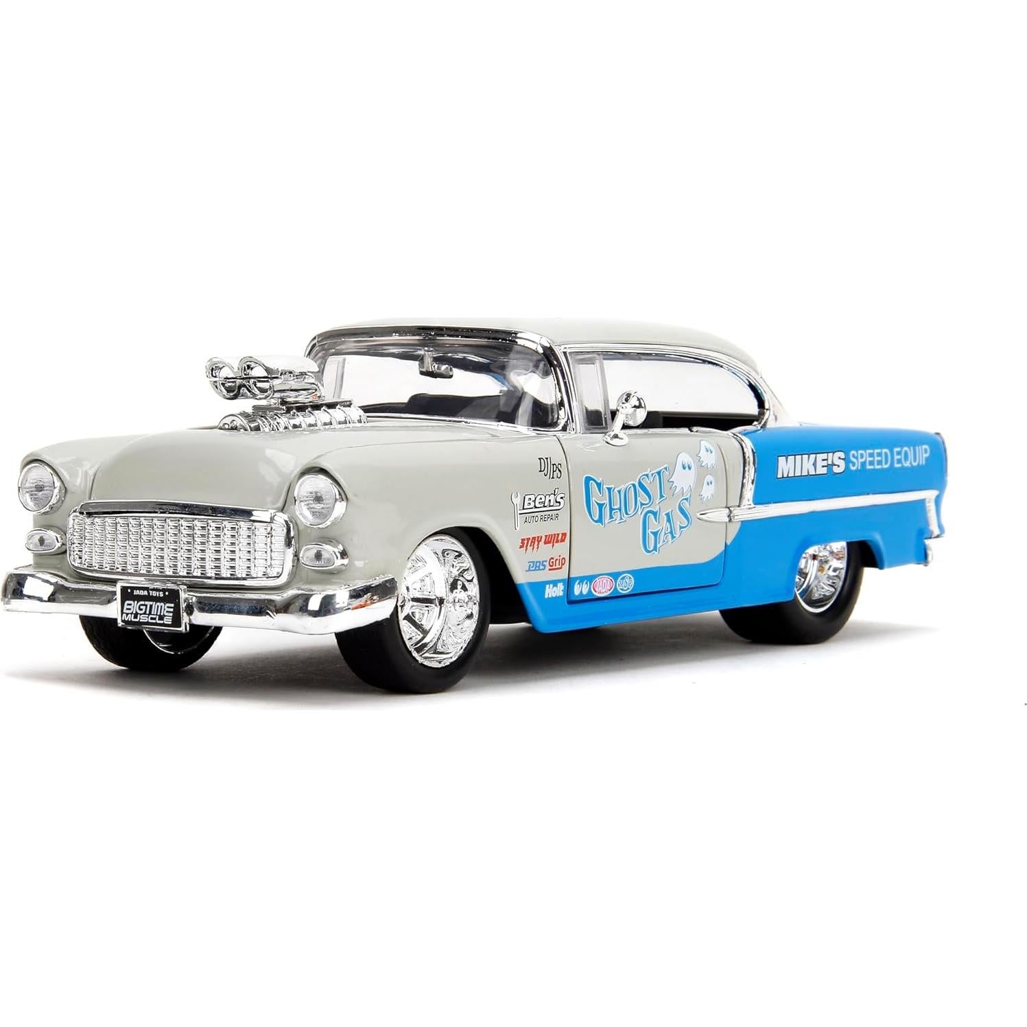 Coche Die-Cast 1:24 Jada Toys Chevrolet Bel-Air 1955 Gris/Azul