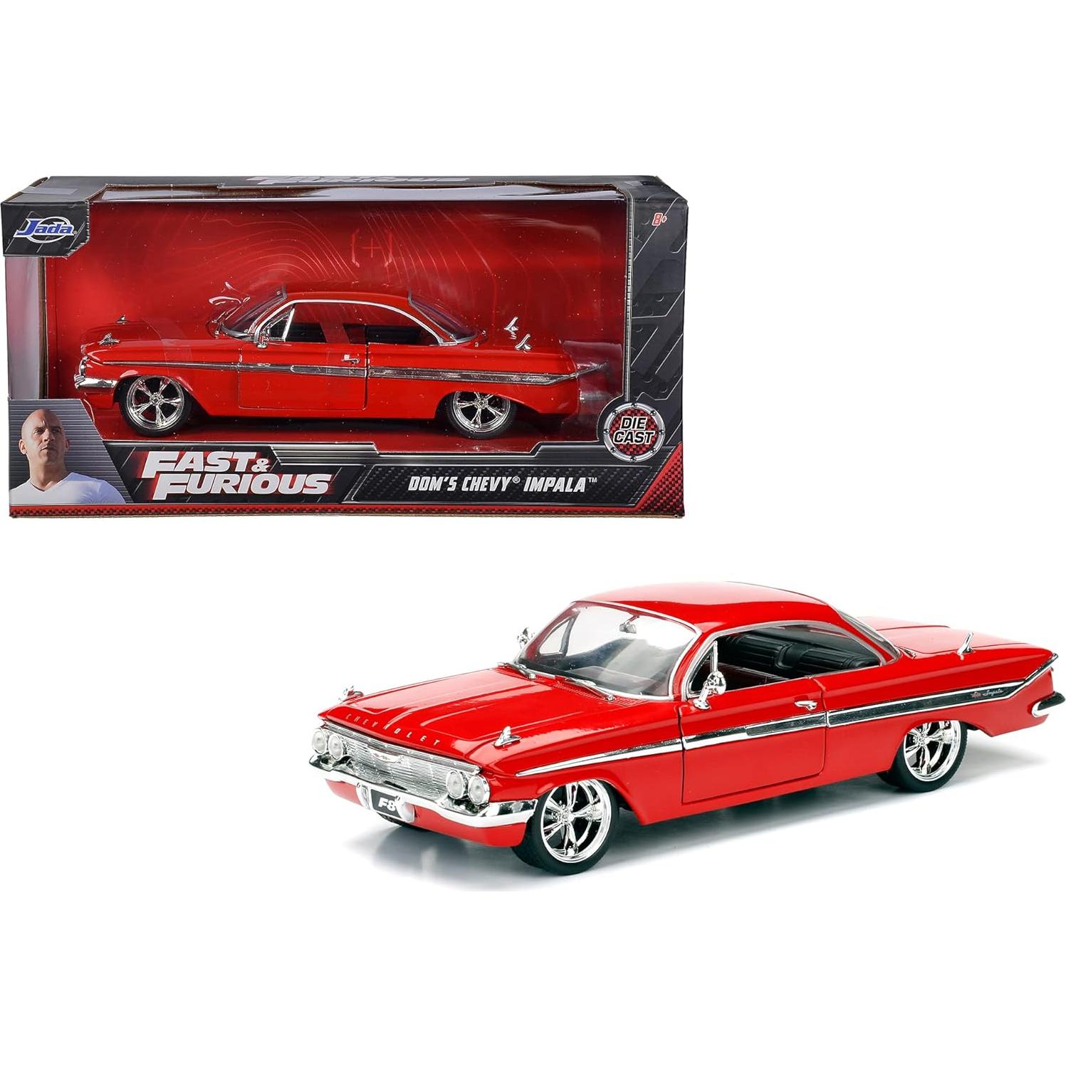 Jada Toys Chevy Impala Diecast 1:24 Rojo - Rápido y Furioso