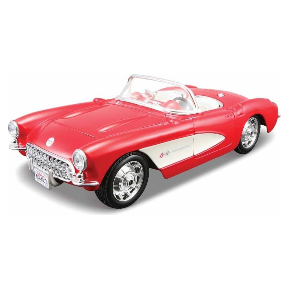 Maisto 1957 Chevrolet Corvette 1:24 Modelo a Escala Rojo