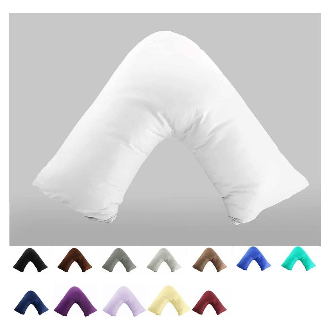 Funda de Almohada V TAOSON 100% Algodón 73x73+40cm Blanco