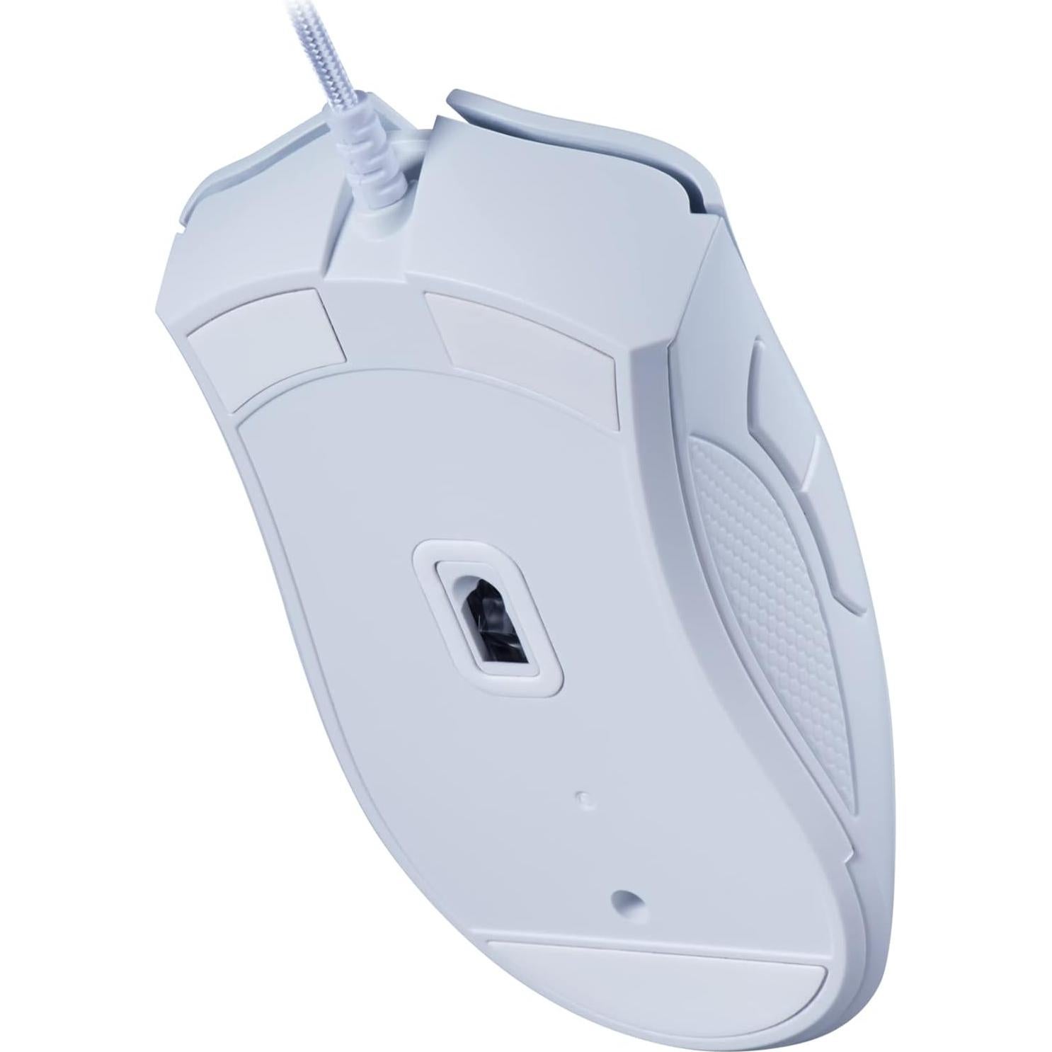 Razer DeathAdder Essential Gaming Mouse: 6400 DPI Optical Sensor - 5 Programmable Buttons - Mechanical Switches - Rubber Side Grips - Mercury White