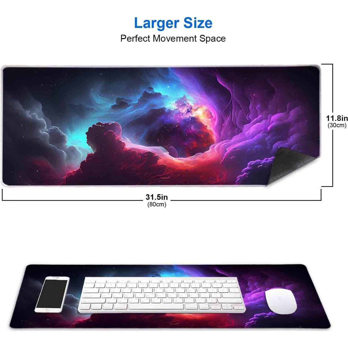 Alfombrilla de Escritorio IMAYONDIA Galaxia Brillante 800x300mm