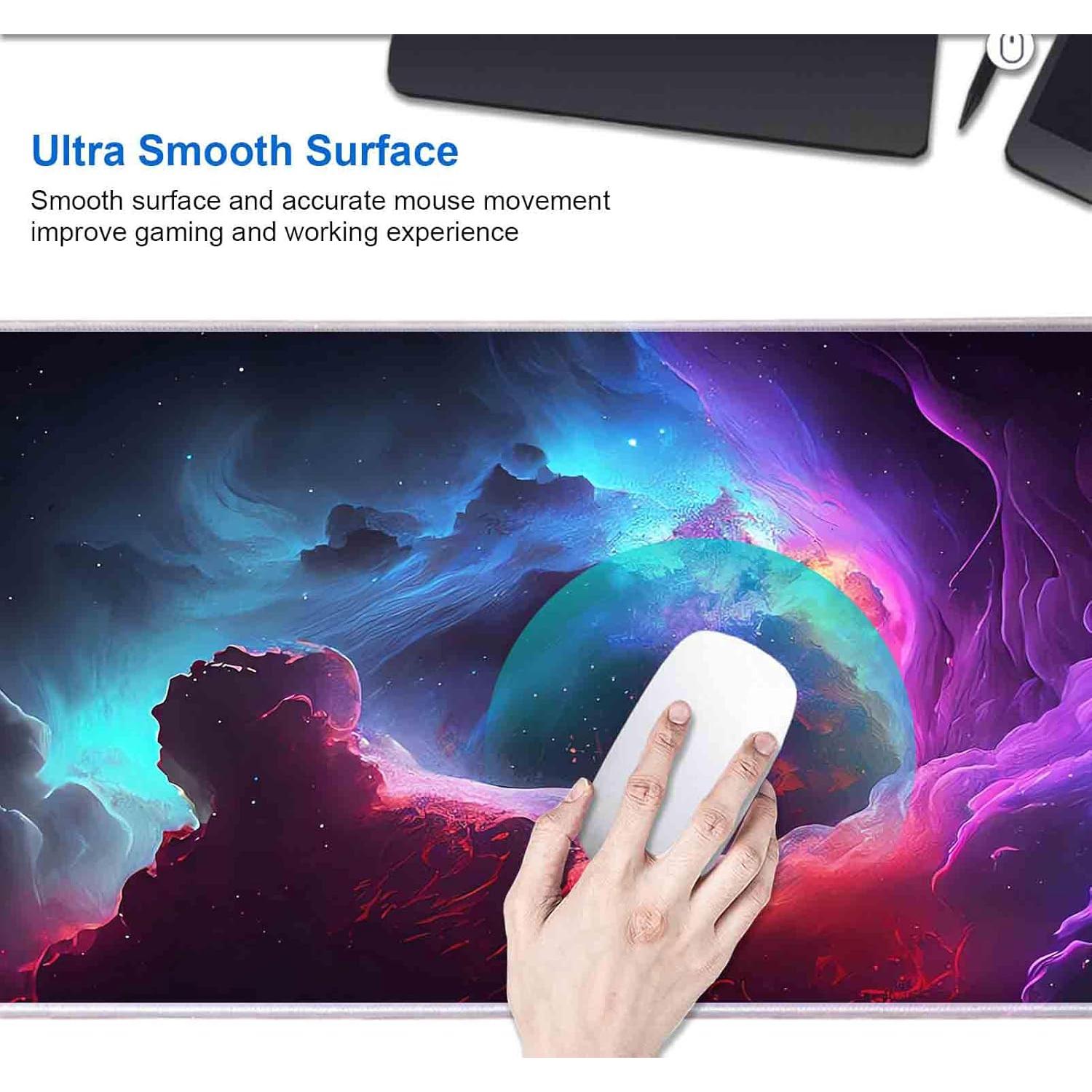 Alfombrilla de Escritorio IMAYONDIA Galaxia Brillante 800x300mm