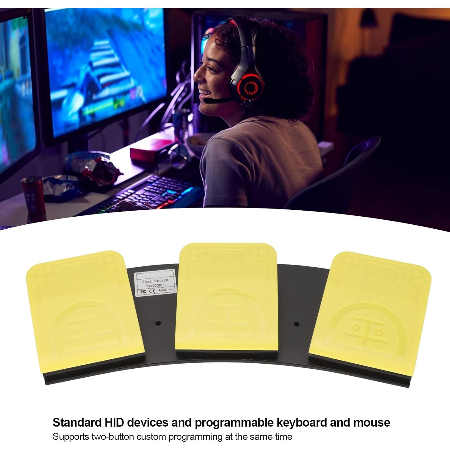 Pedal de Pie USB Genérico FS2020BT1 Programable Mecánico