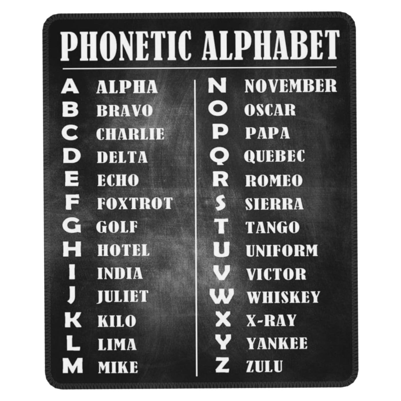 Phonetic Alphabet Knowledge Educational Water Resistant Mouse Pad with Stitched Edge Computer Mouse Mat with Anti-Slip Rubber Base for Office Laptop Gaming Working 10 X 12 in, style-10