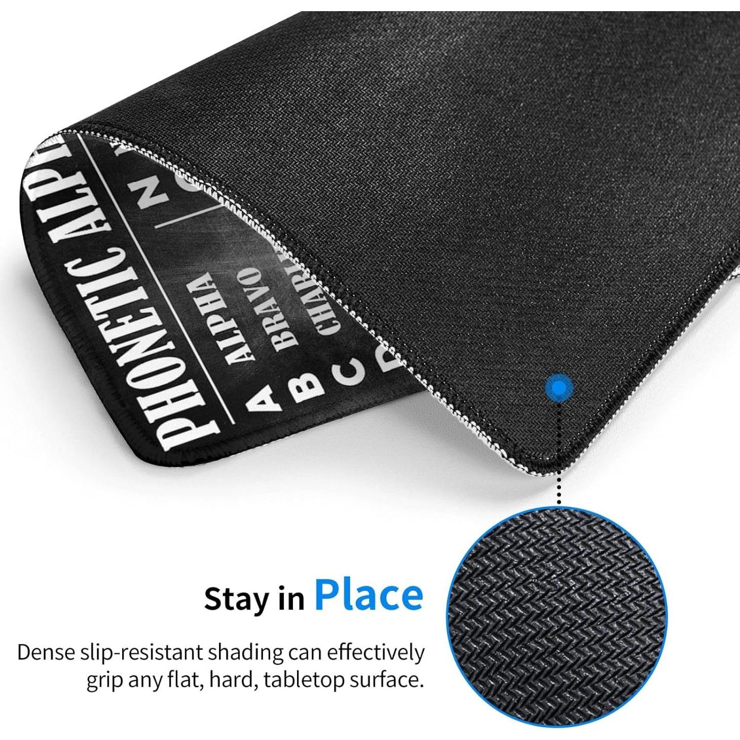 Phonetic Alphabet Knowledge Educational Water Resistant Mouse Pad with Stitched Edge Computer Mouse Mat with Anti-Slip Rubber Base for Office Laptop Gaming Working 10 X 12 in, style-10