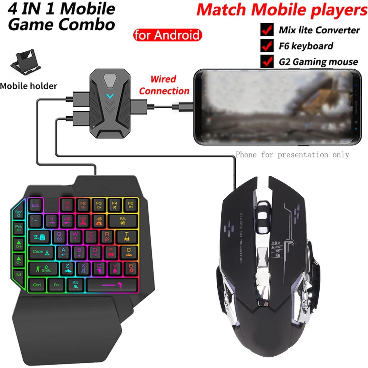 Combo Teclado Mecánico y Ratón para Juegos Acogedor RGB