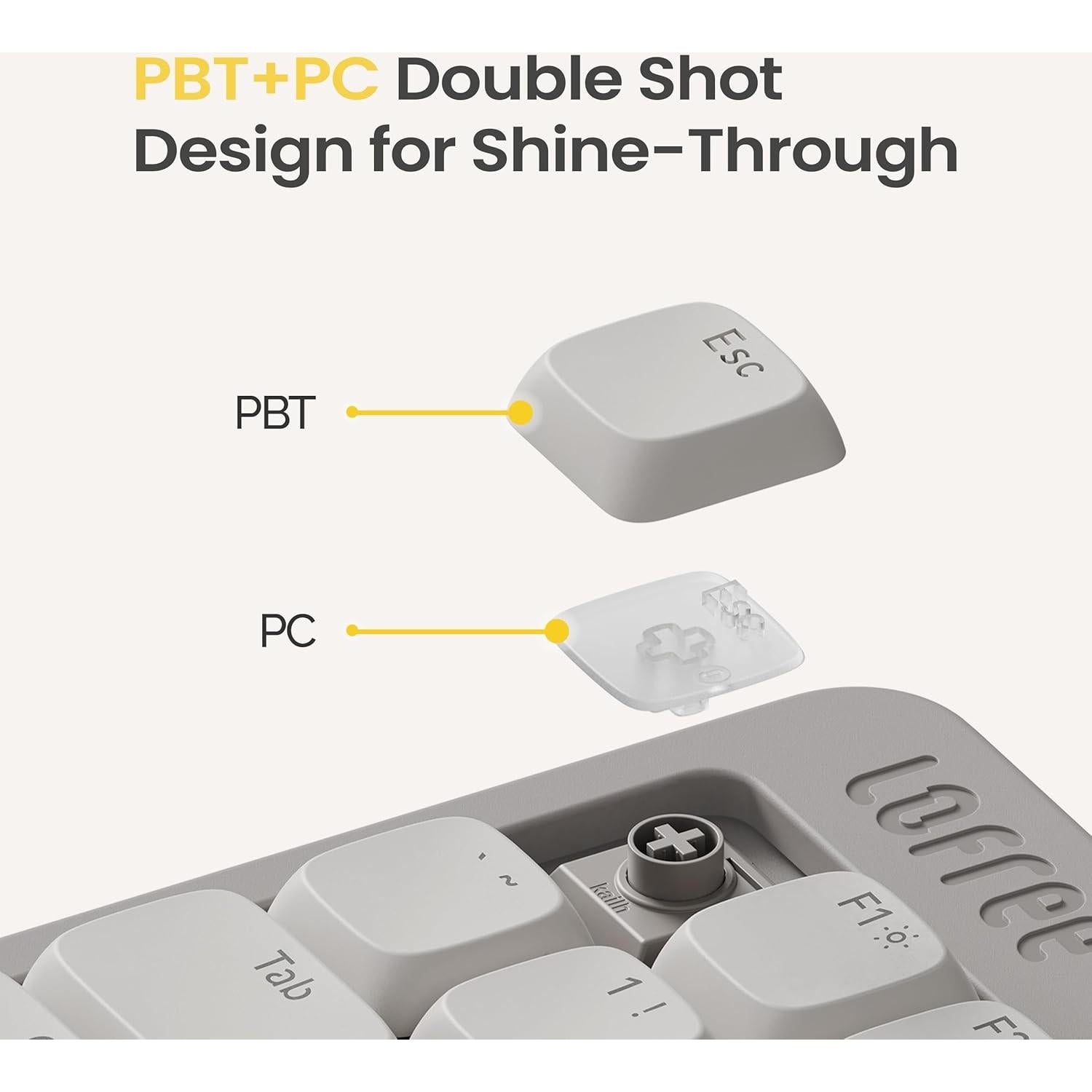 Teclado Mecánico Inalámbrico Lofree Flow Lite 84 Teclas Blanco