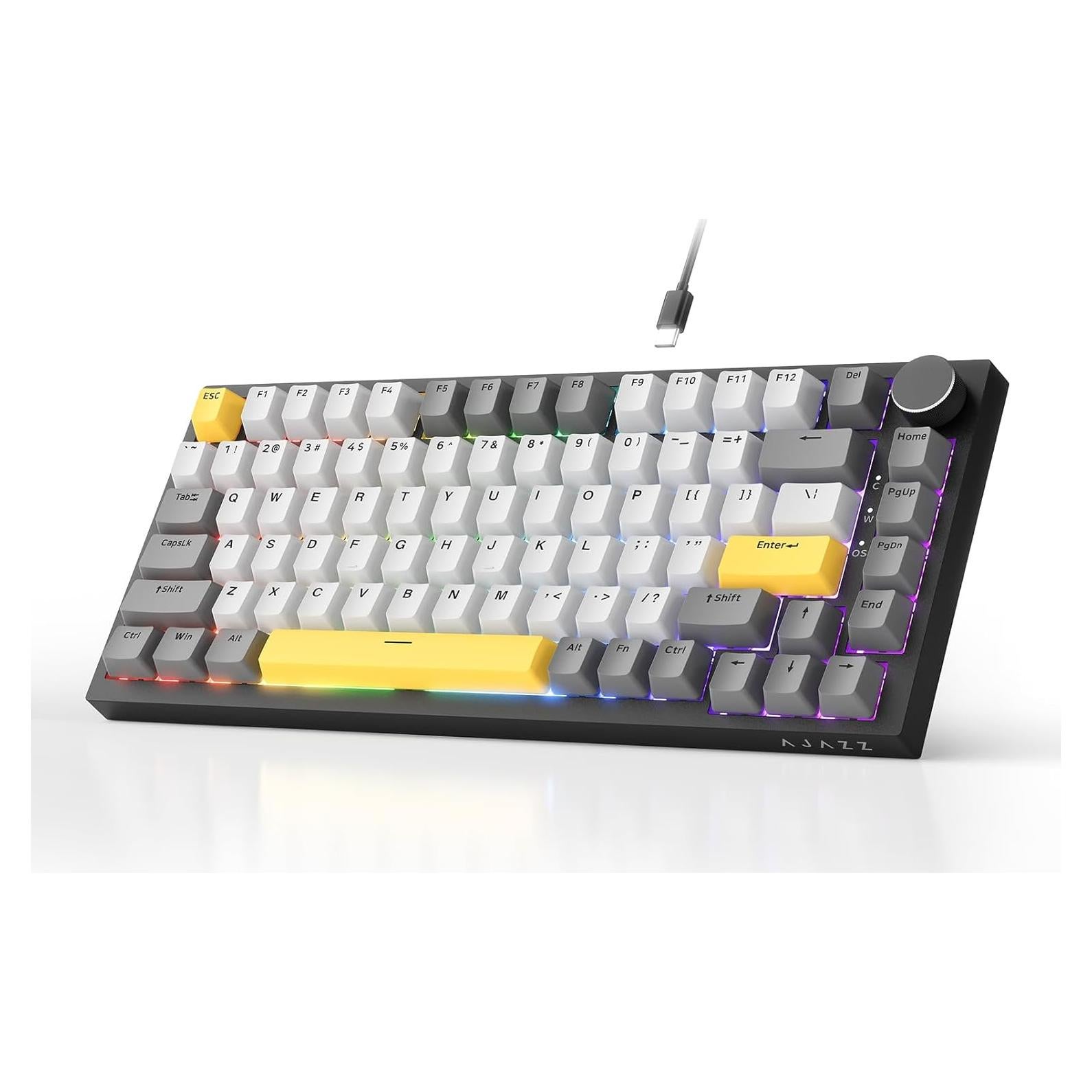 Teclado Mecánico AJAZZ AK820 RGB 75% Con Cable Personalizable
