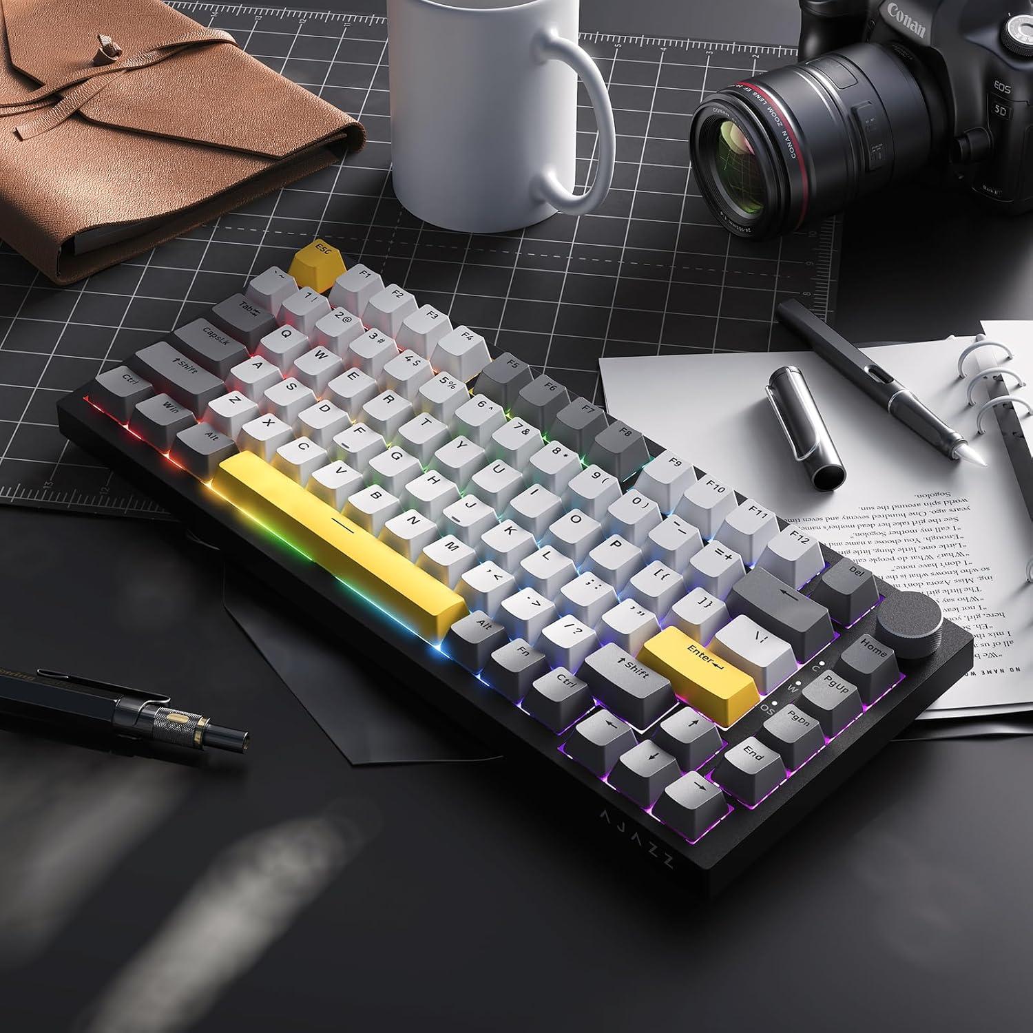 Teclado Mecánico AJAZZ AK820 RGB 75% Con Cable Personalizable
