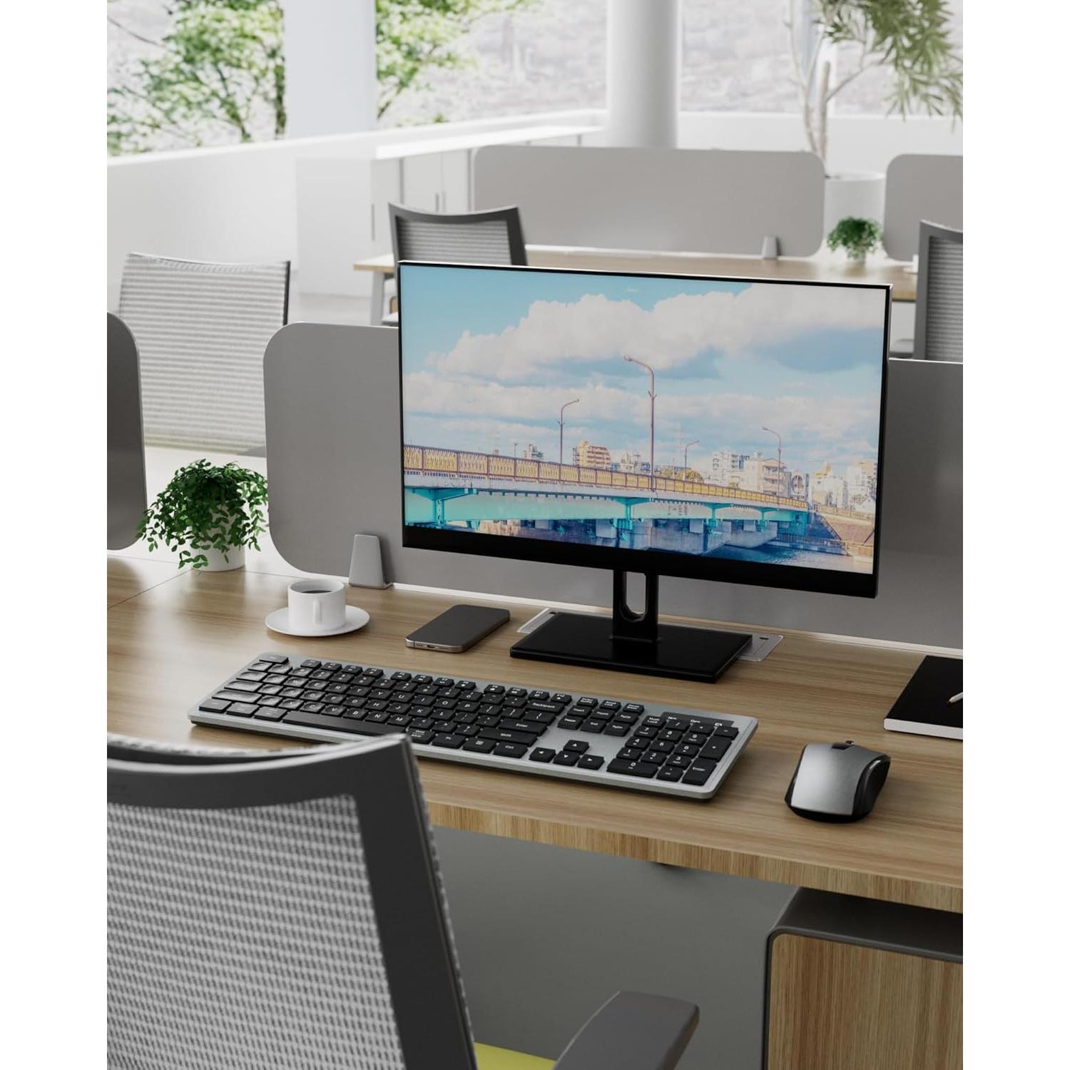 Combo Teclado y Ratón Inalámbrico YUNSHAN K670-F624 Gris Negro