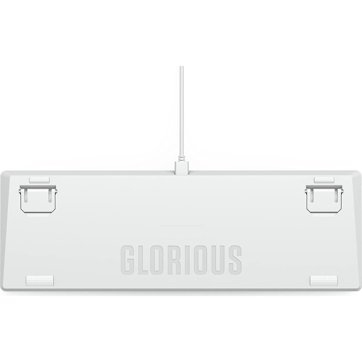 Glorious GMMK 2 - TKL Hot Swappable Mechanical Keyboard, Red Switches, Wired, Compact Gaming Keyboard - Full Size (White) (Renewed)