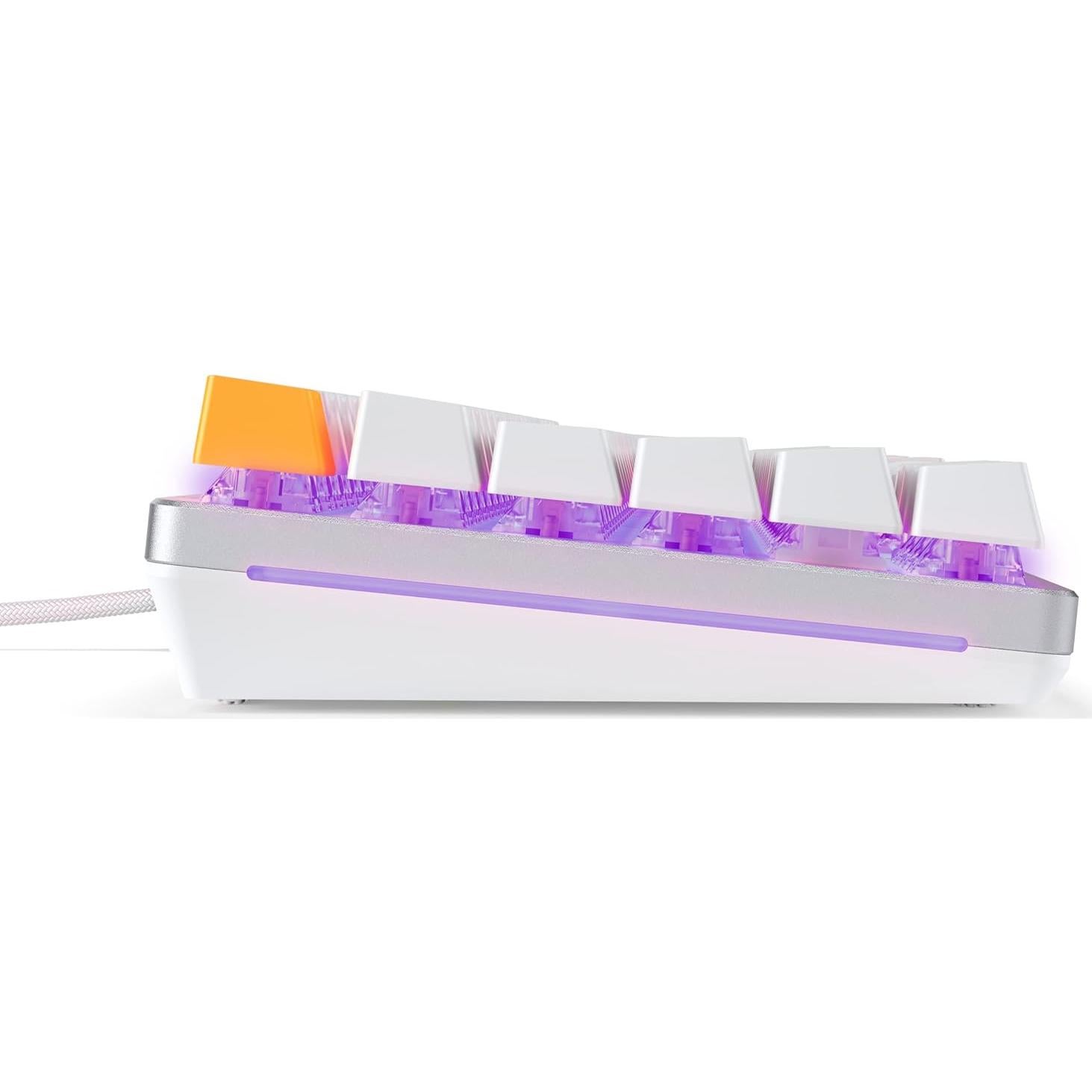 Glorious GMMK 2 - TKL Hot Swappable Mechanical Keyboard, Red Switches, Wired, Compact Gaming Keyboard - Full Size (White) (Renewed)