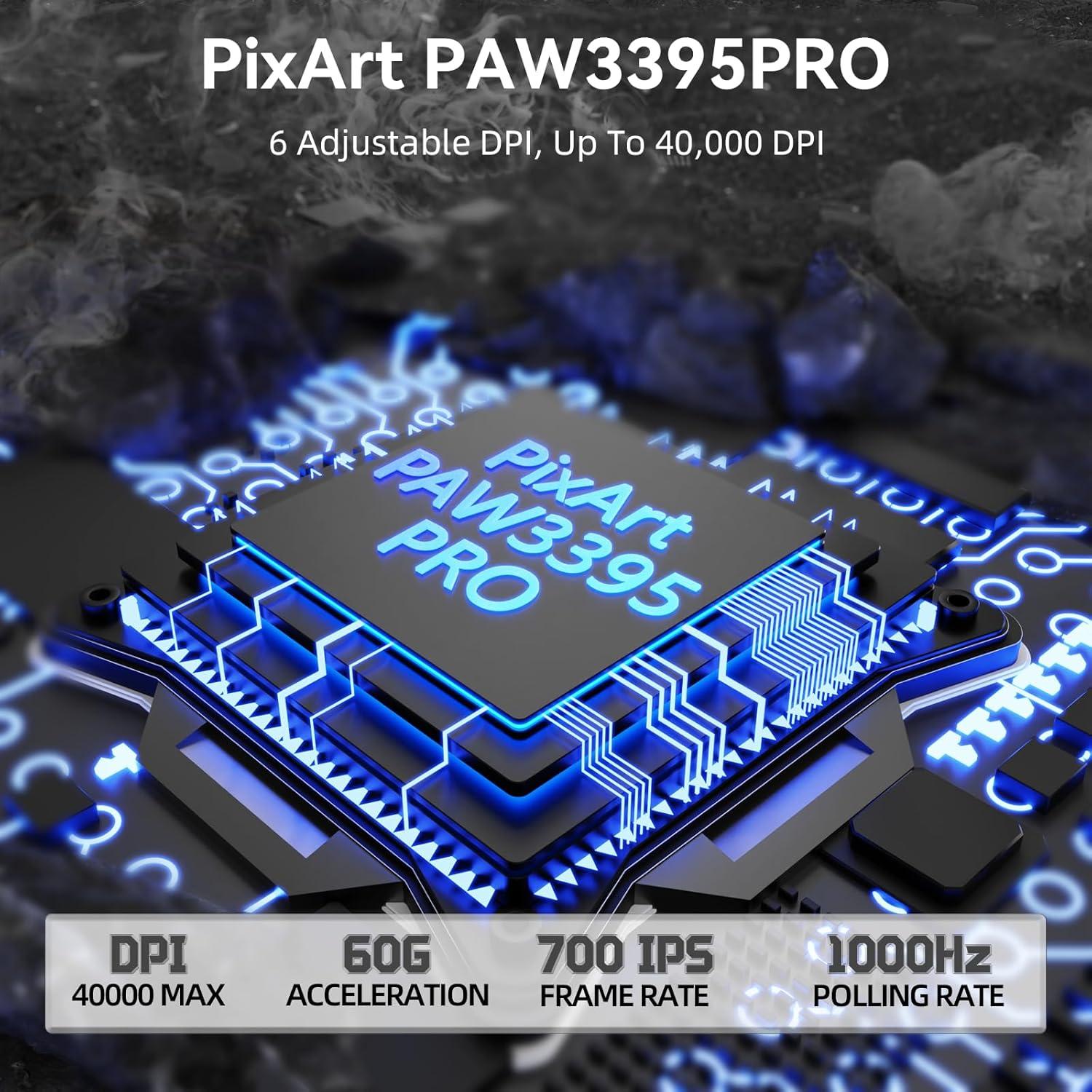 Ratón Inalámbrico para Juegos MAMBASNAKE M3, 40K DPI, 39g