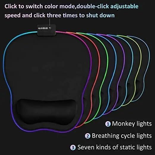 Alfombrilla de Ratón Ergonómica RGB The Celly Plug 28.4x23.6cm