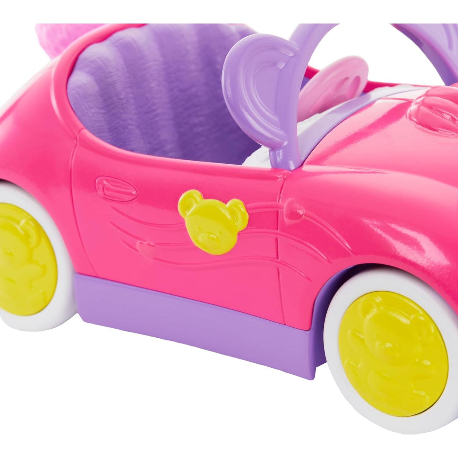 Coche de juguete Barbie Chelsea con oso de peluche 8,3x16,7cm