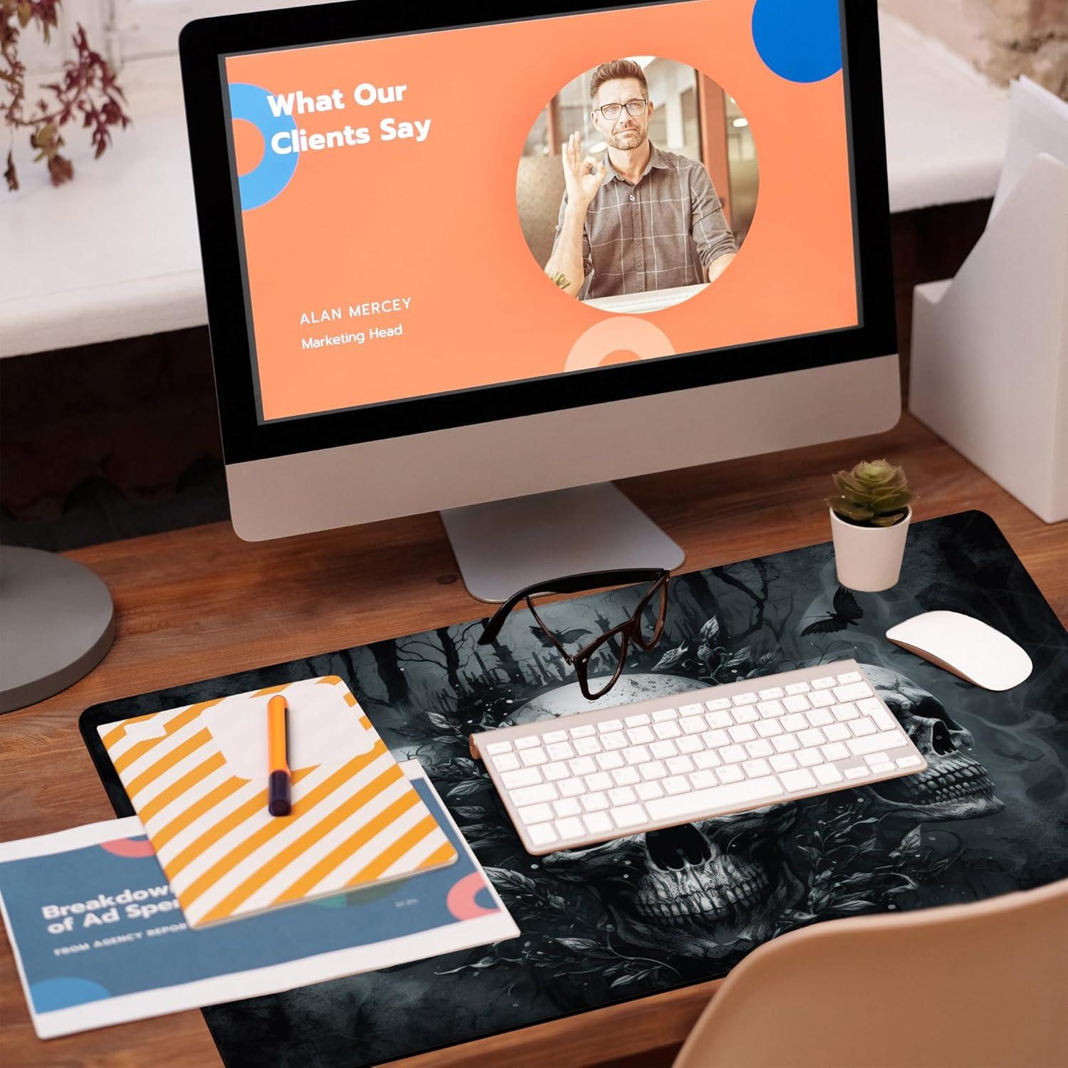 Alfombrilla de Ratón Grande KOAIWPAE Calaveras 80x40 cm