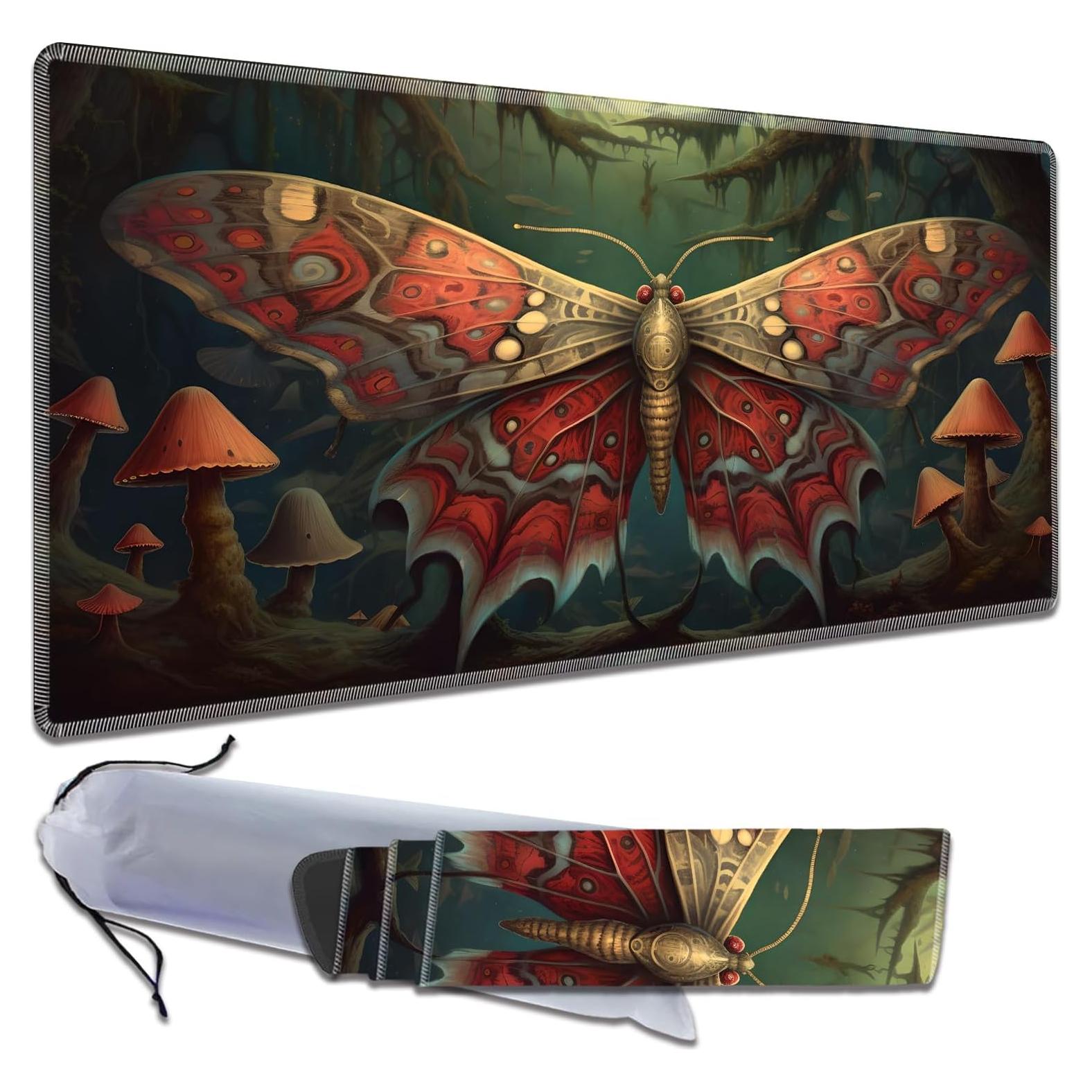 MTG Playmat, Smooth Surface Game Play Pad MTG TCG 24 x 14 inch with Storage Bag, Non-Slip Mouse Pad Card Fighting Game, Mechanical Adjustment