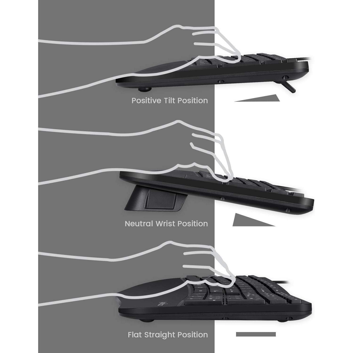 Combo Teclado Ergonómico Dividido USB Perixx Periduo-505