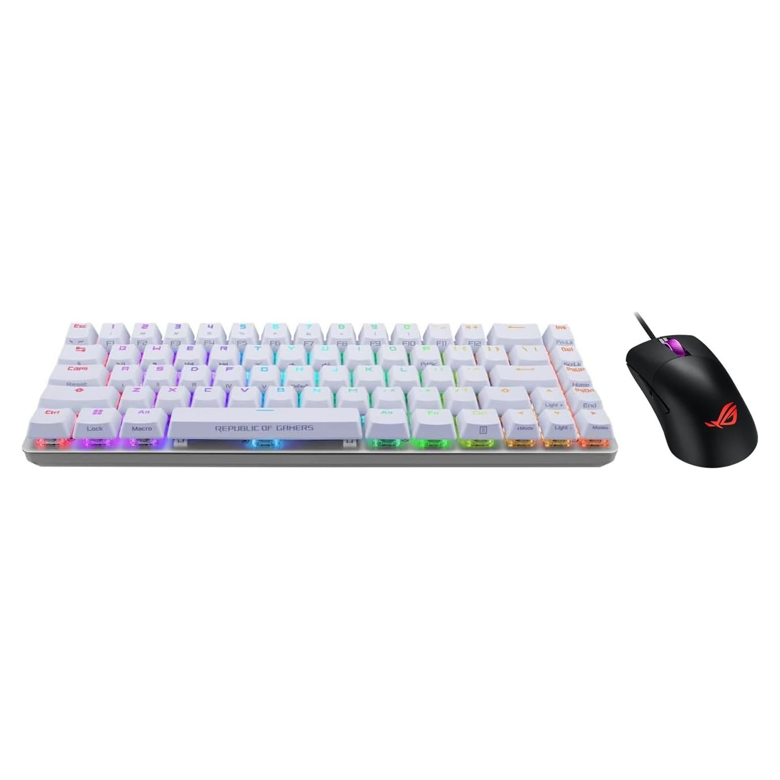 Teclado Gaming Compacto ASUS ROG Falchion Ace 65% + Ratón ROG Keris