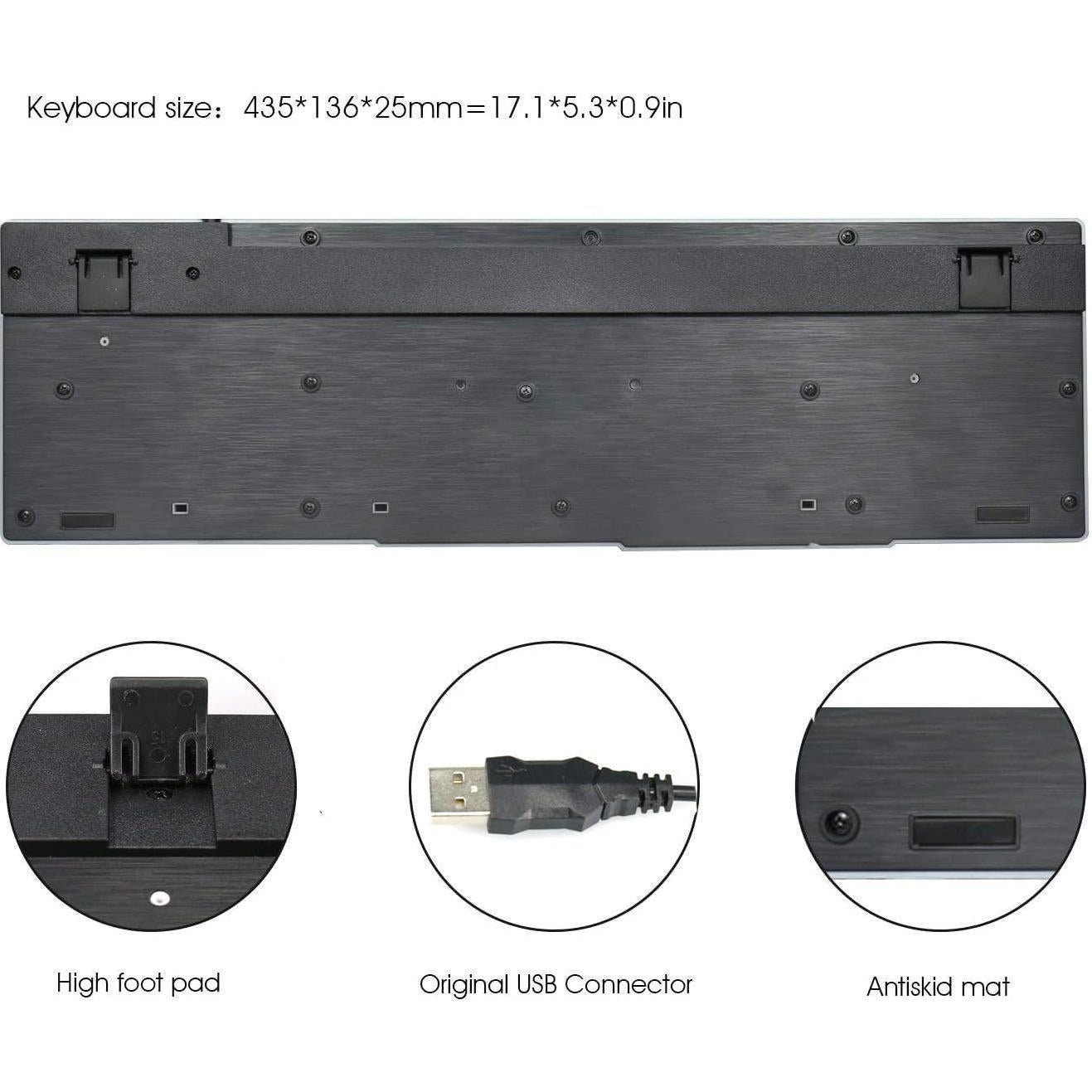 Teclado Gaming Rii RK100+ Blanco USB Retroiluminación LED