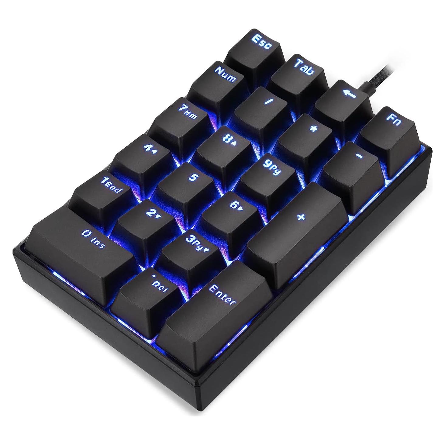 Teclado Numérico Mecánico MOTOSPEED K23 Rojo USB 21 Teclas