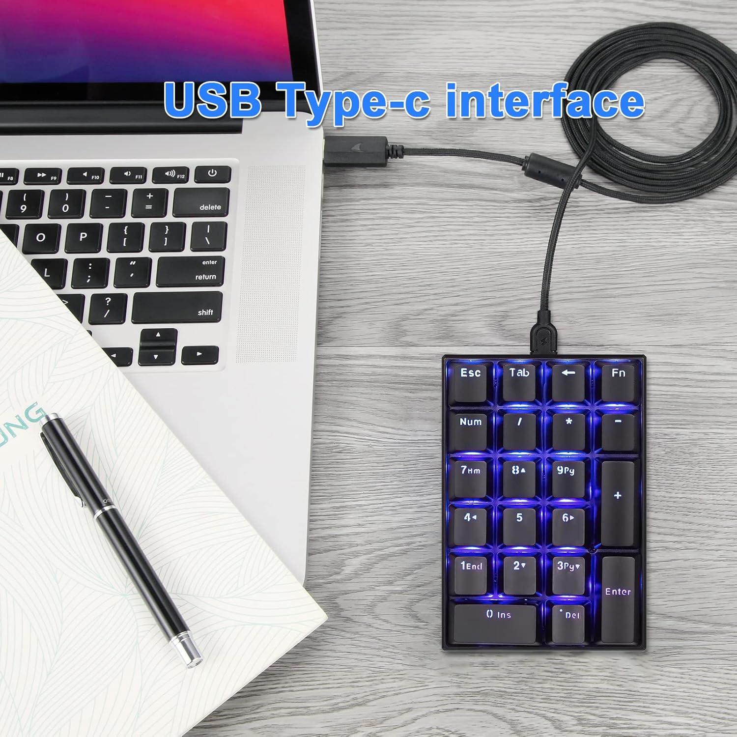 Teclado Numérico Mecánico MOTOSPEED K23 Rojo USB 21 Teclas