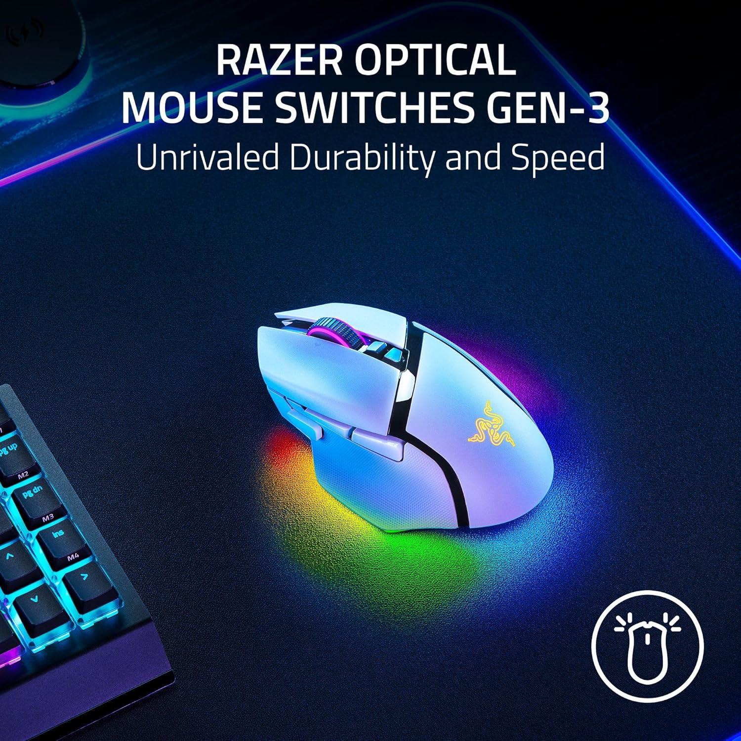 Razer Basilisk V3 Pro Ratón Inalámbrico para Juegos Blanco
