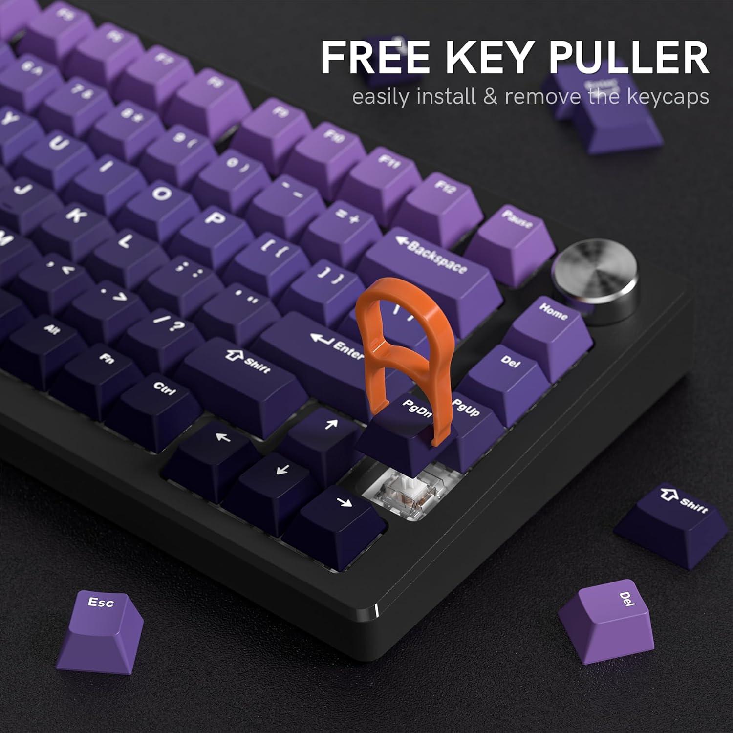 Conjunto de Teclas PBT Moradas Dagaladoo 132 Teclas Cherry