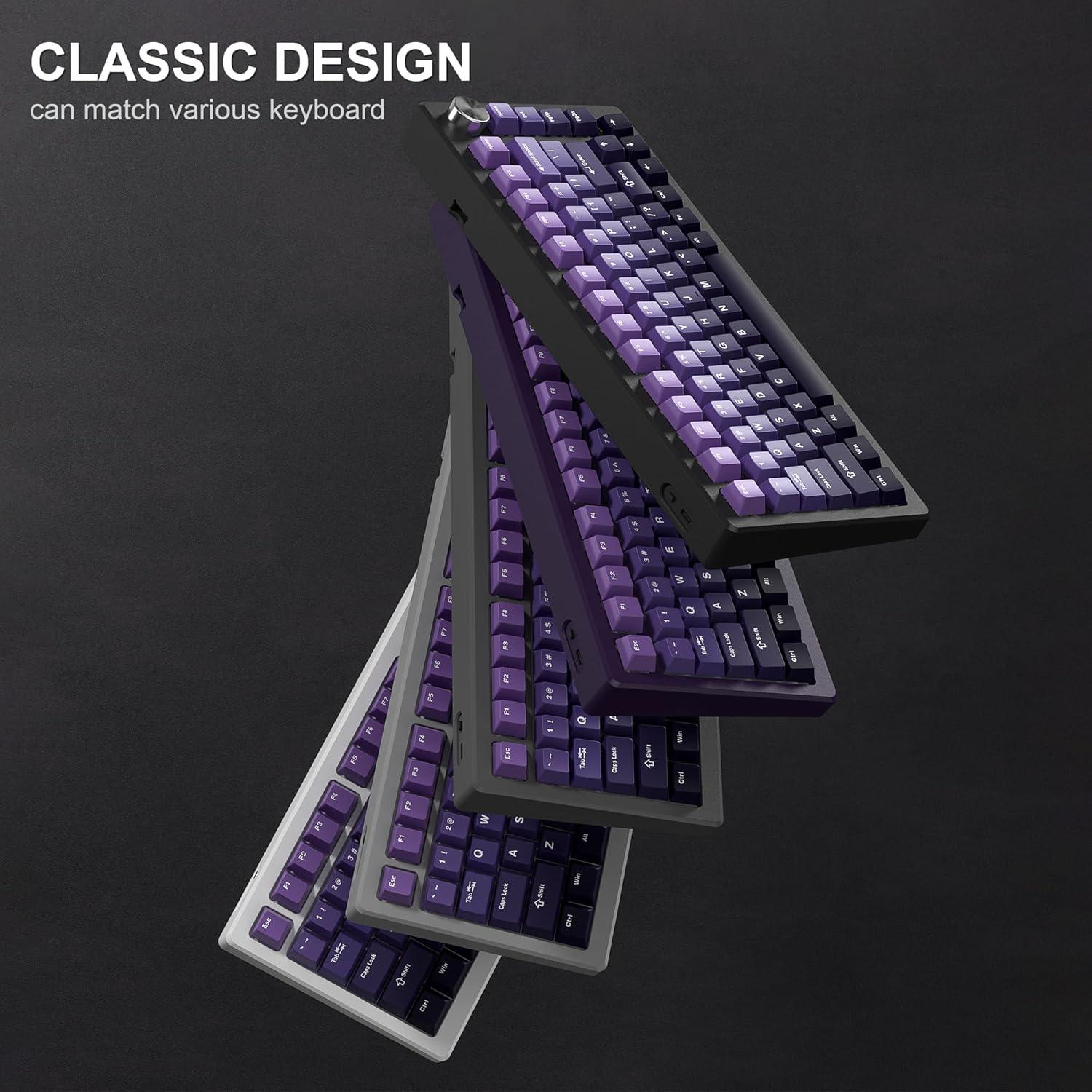 Conjunto de Teclas PBT Moradas Dagaladoo 132 Teclas Cherry