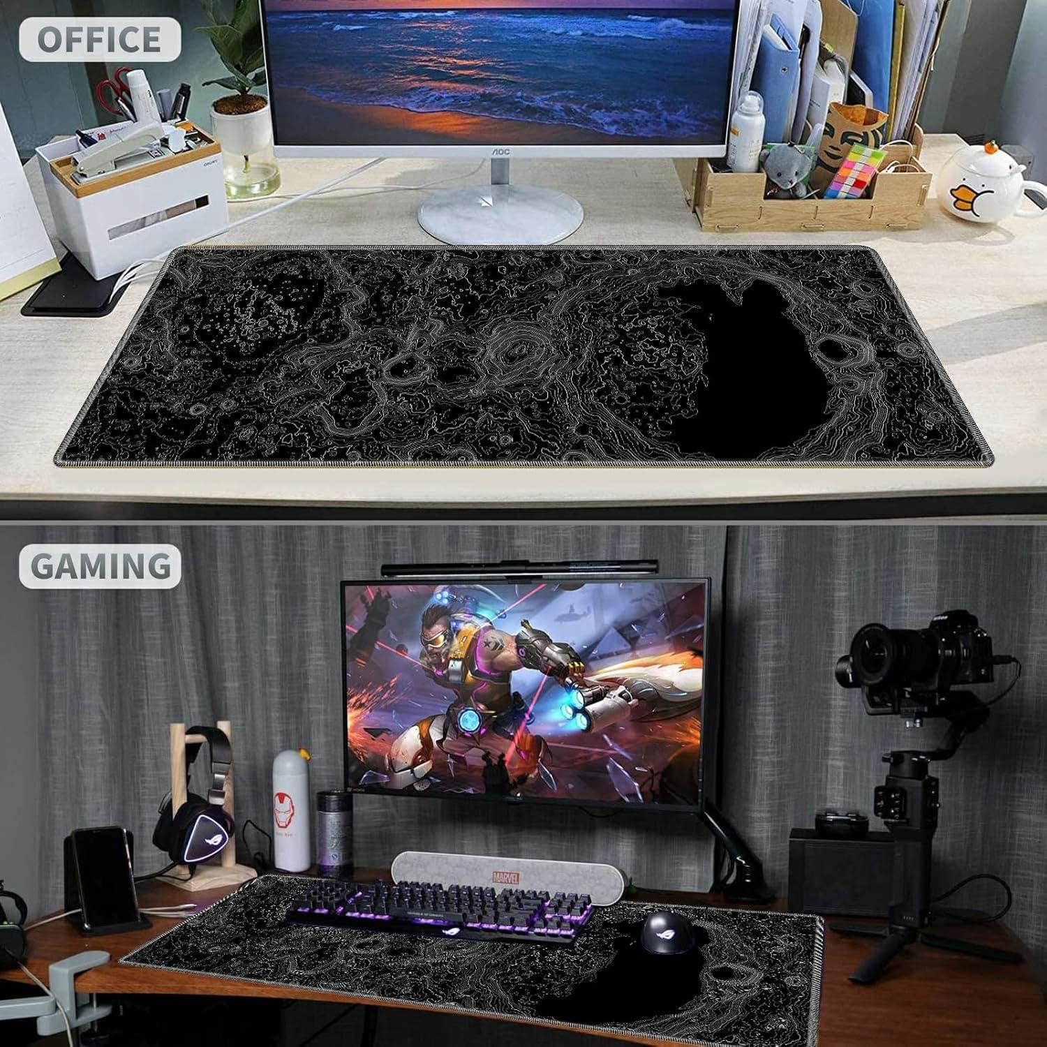 Alfombrilla de Ratón Grande SROJDHFJB 80x30 cm Superficie Luna