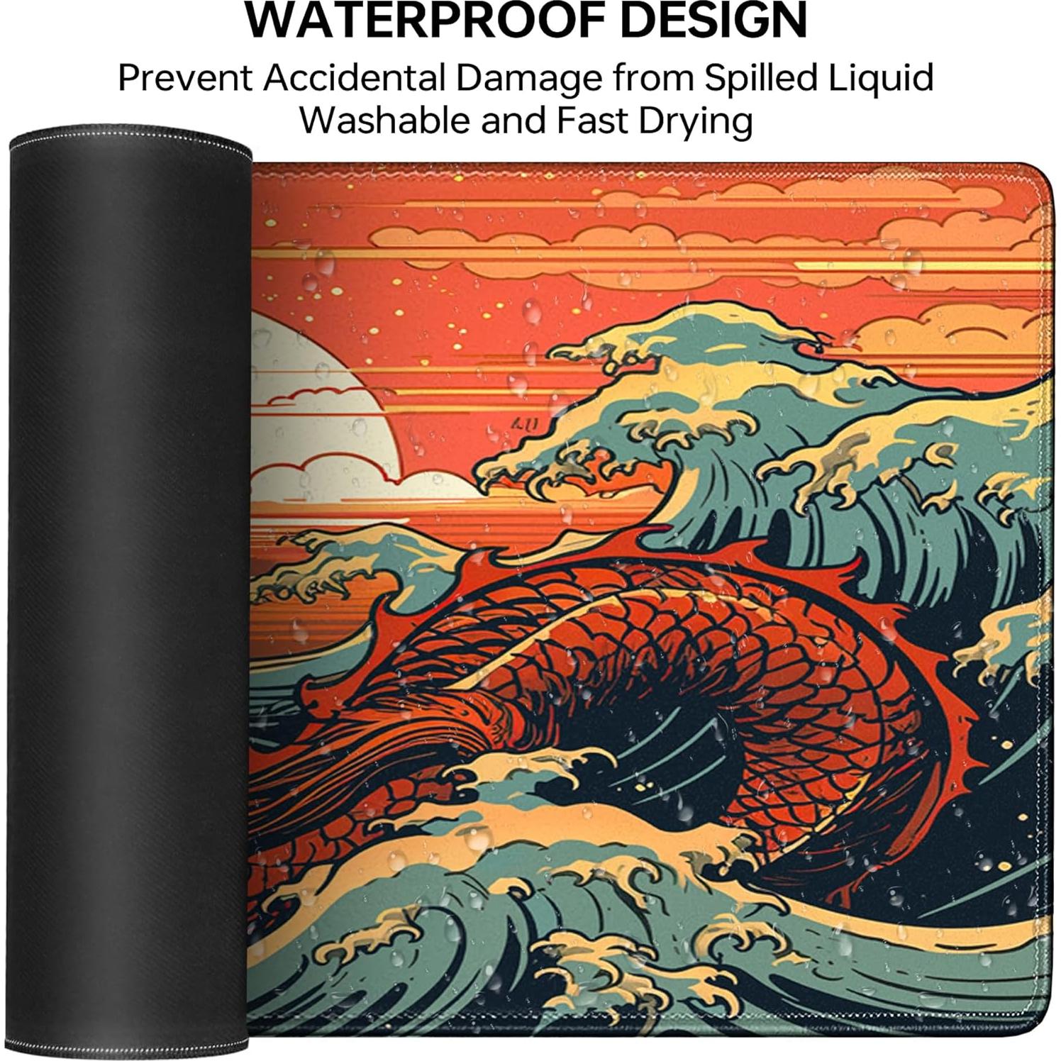 Alfombrilla de Ratón Nowdezi XXL Ola Japonesa Sea Dragon 80x40cm