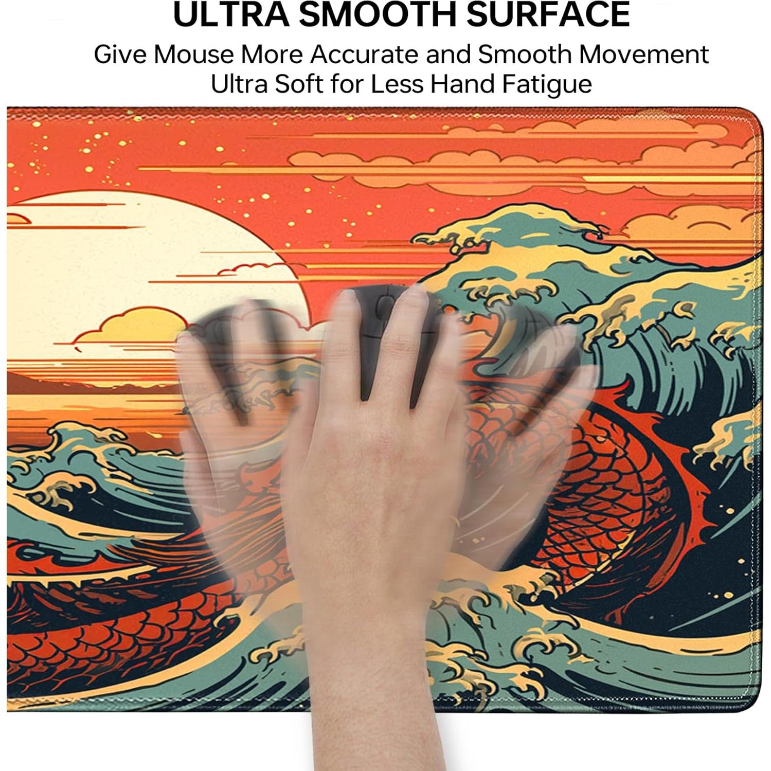 Alfombrilla de Ratón Nowdezi XXL Ola Japonesa Sea Dragon 80x40cm