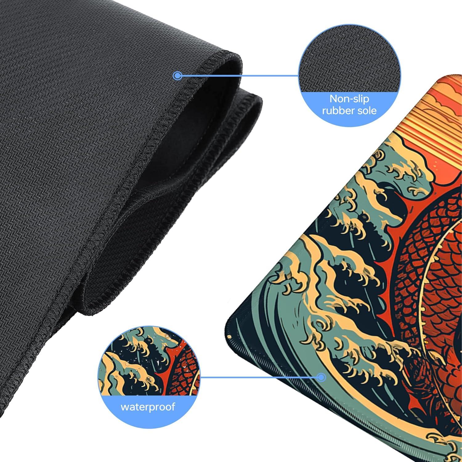 Alfombrilla de Ratón Nowdezi XXL Ola Japonesa Sea Dragon 80x40cm